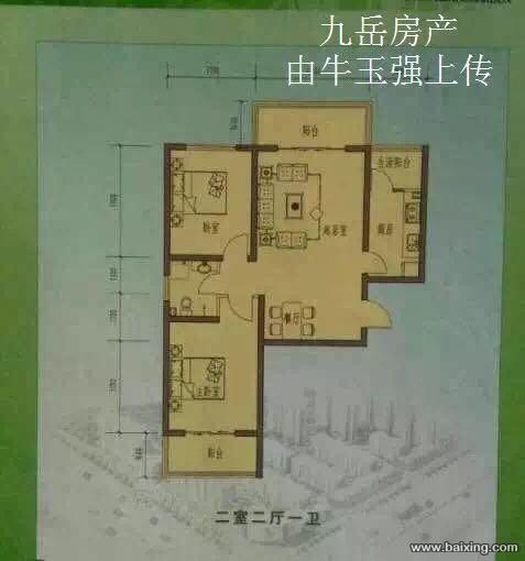 【九岳推荐】市政府宏昌馨园正二楼2室85m,有本可